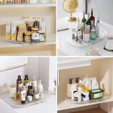 LAMU Lazy Susan Fridge Organizer - 15.67''x11.7''