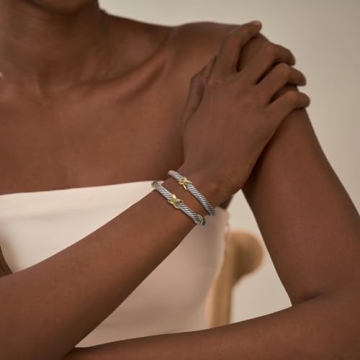 Elegant Adjustable NANDUDU 2 Pcs Cuff Bracelet Set