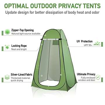 Portable Pop Up Shower Toilet Tent for Outdoor Fun