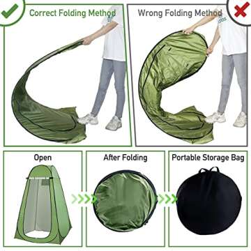 Portable Pop Up Shower Toilet Tent for Outdoor Fun