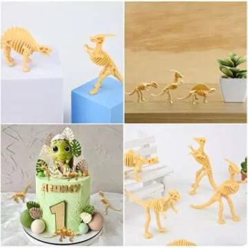 HAVAGDTM 110PCS Dinosaur Fossil Skeleton Dinosaur Skeleton Toys Assorted Figures Dino Bones for Birthday Party Science Play Dino Sand Dig Party Favor Decorations 2.5Inch