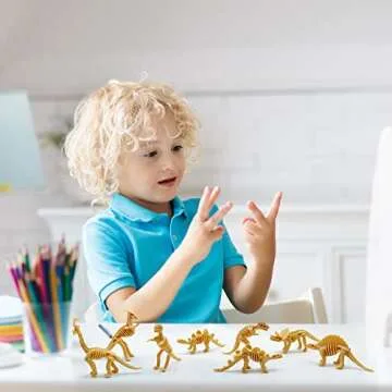 HAVAGDTM 110PCS Dinosaur Fossil Skeleton Dinosaur Skeleton Toys Assorted Figures Dino Bones for Birthday Party Science Play Dino Sand Dig Party Favor Decorations 2.5Inch