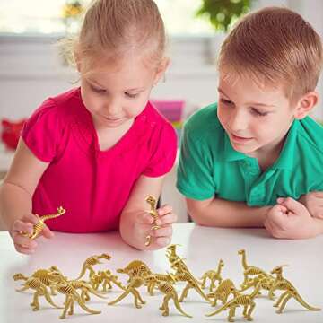 HAVAGDTM 110PCS Dinosaur Fossil Skeleton Dinosaur Skeleton Toys Assorted Figures Dino Bones for Birthday Party Science Play Dino Sand Dig Party Favor Decorations 2.5Inch