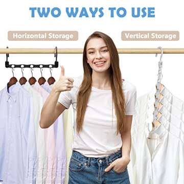 Space Saving Magic Hanger Organizer Set for Closets