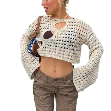 Stylish Y2K Hollow Out Top for Women in Various Sizes