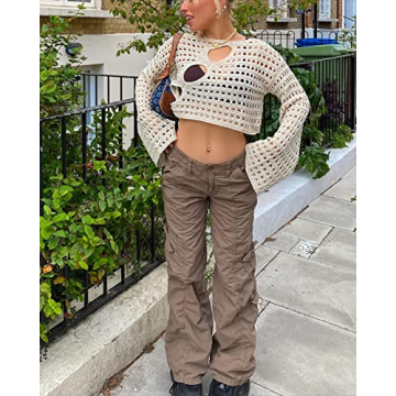 Stylish Y2K Hollow Out Top for Women in Various Sizes