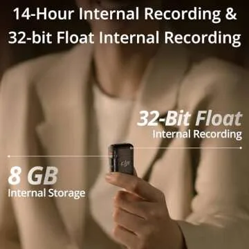 DJI Mic 2 (2 TX + 1 RX + Charging Case) All-in-one Wireless Microphone with Lexar 128GB microSDXC Memory Card, Deco Gear 7" Hard Case and 2 YR CPS Enhanced Protection Pack