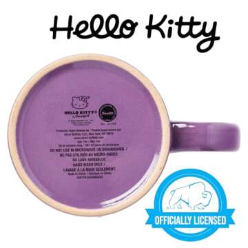 Silver Buffalo Sanrio Hello Kitty Halloween Pumpkin Bats Wax Resist Ceramic Mug, 20 Ounces