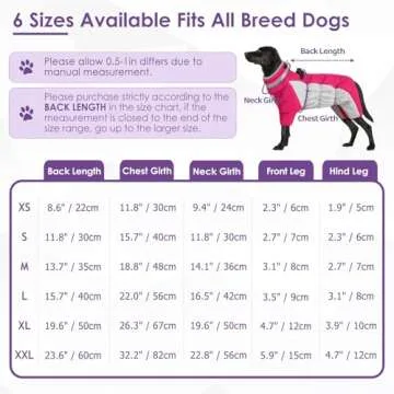 SUNFURA Four Legged Dog Coat: Warm Fleeced Winter Jacket for Pets