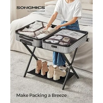 SONGMICS Luggage Racks Set of 2 for Guest Room Convenience