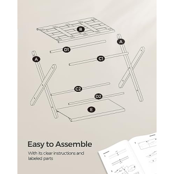 SONGMICS Luggage Racks Set of 2 for Guest Room Convenience
