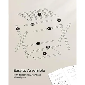 SONGMICS Luggage Racks Set of 2 for Guest Room Convenience