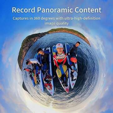 KanDao QooCam 3 Action Camera with Dual 1/1.55" Sensors, 5.7K 30FPS 360 Sports Camera, HDR Video, 62...