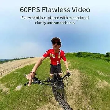 KanDao QooCam 3 Action Camera with Dual 1/1.55" Sensors, 5.7K 30FPS 360 Sports Camera, HDR Video, 62MP Panoramic Photo, DNG8, F1.6 Large Aperture, Stabilization, Waterproof, Superior Night Shot
