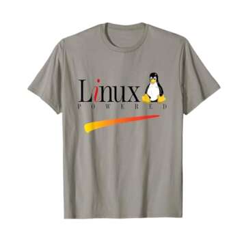 Linux Os T-Shirt Powered by Linux Tux Penguin Tee-Shirt T-Shirt