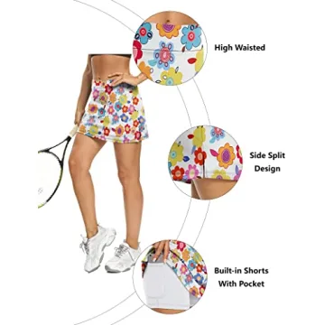 LouKeith Women's High Waisted Tennis Skirts & Activewear