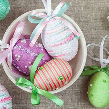 CCINEE 34pcs White Foam Craft Eggs for Easter