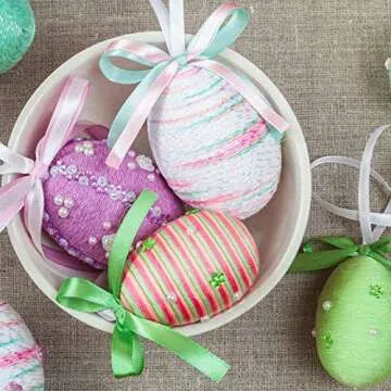 CCINEE 34pcs White Foam Craft Eggs for Easter