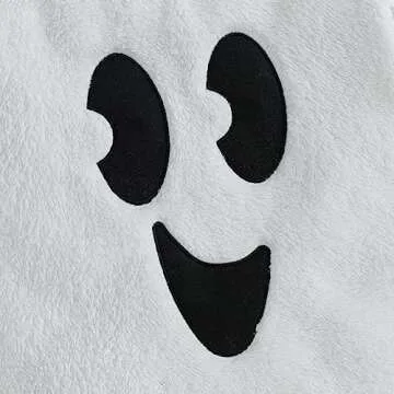 Infant Baby Girl Boy Halloween Outfits Long Sleeve Jumpsuit Ghost Romper One Piece Fall Winter Hoodie Bodysuit (White, 0-3 Months)