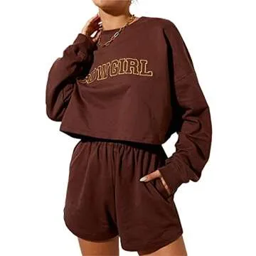 GOOCHEER Womens Workout Shorts Casual Summer Solid Running Sweat Shorts Elastic High Waist Shorts with Pockets (E-Coffee, M)