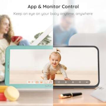 BOIFUN 2K Baby Monitor with Night Vision & App Control