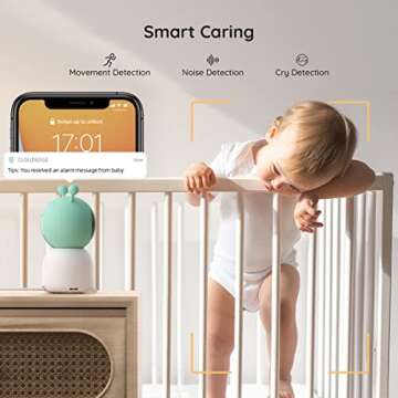 BOIFUN 2K Baby Monitor with Night Vision & App Control