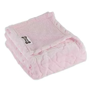 Bone Dry Cozy Pink Pet Blanket for Dogs and Cats - 36x48 inches