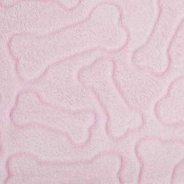Bone Dry Embossed Bone Print Pet Blanket, Pink, 36x48"