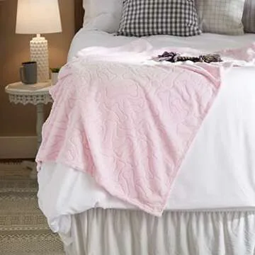 Bone Dry Cozy Pink Pet Blanket for Dogs and Cats - 36x48 inches