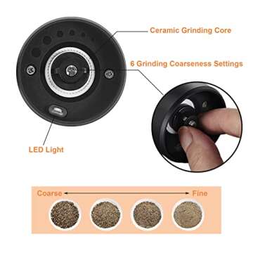 USB Rechargeable Electric Salt and Pepper Grinder