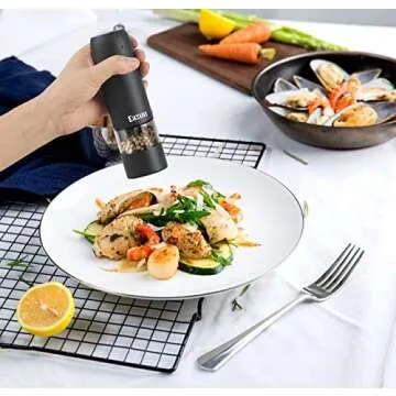 USB Rechargeable Electric Salt and Pepper Grinder