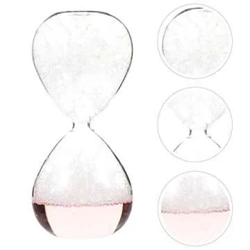 YARNOW Bubble Singing Hourglass Timer Dream Foam Crystal Hourglass Creative Glass Liquid Motion Timer Hourglass Birthday Gifts Table Decoration (Pink)