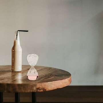 YARNOW Bubble Singing Hourglass Timer Dream Foam Crystal Hourglass Creative Glass Liquid Motion Timer Hourglass Birthday Gifts Table Decoration (Pink)