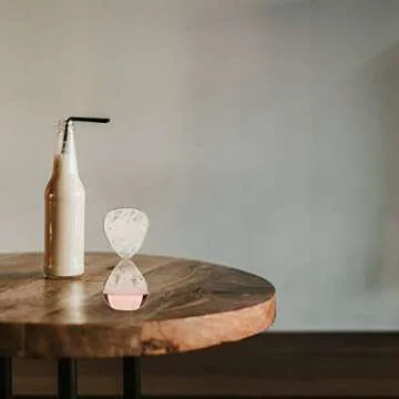 YARNOW Bubble Singing Hourglass Timer Dream Foam Crystal Hourglass Creative Glass Liquid Motion Timer Hourglass Birthday Gifts Table Decoration (Pink)