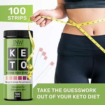 Ketone Test Strips, 100 Keto Test Strips for Keto, Low Carb Diet - Urine Test Strips, Ketosis Test S...