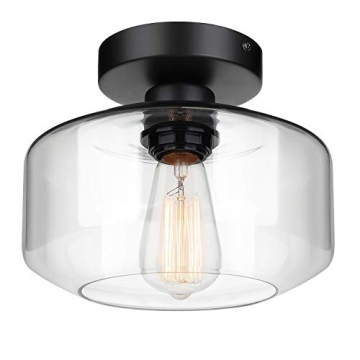 MAXvolador Industrial Ceiling Light - Vintage Glass Shade