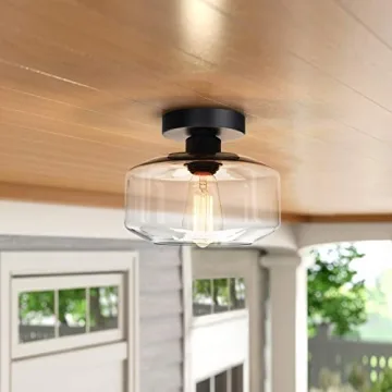 MAXvolador Industrial Ceiling Light - Vintage Glass Shade