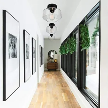 MAXvolador Industrial Ceiling Light - Vintage Glass Shade