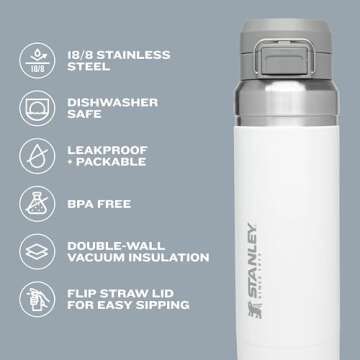 Stanley Quick Flip GO Water Bottle 24 OZ | Insulated & Durable