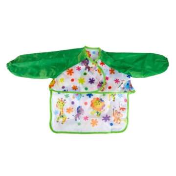 Crayola Art Smock for Toddlers, Small Waterproof Bib, Best Fit for Age 1 (12 Months), 1 x 7-1/5 x 8-1/10 in