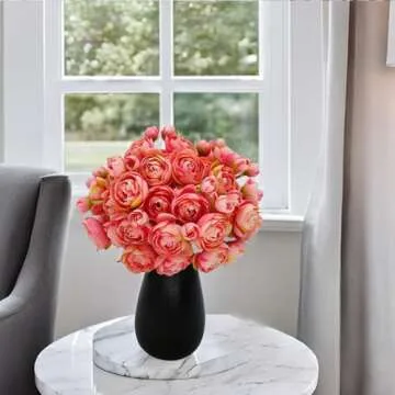 VIKINGS PANDA Ranunculus Artificial Flowers – 24 Pcs Bulk