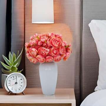 VIKINGS PANDA Ranunculus Artificial Flowers – 24 Pcs Bulk