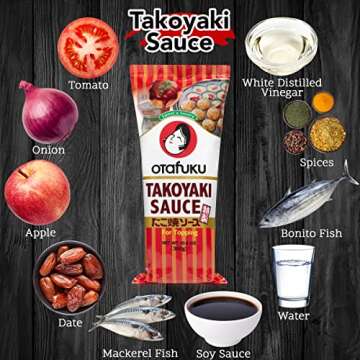 Otafuku Takoyaki Sauce from Japan - Delicious Original Japanese Flavor for Takoyaki Balls (10.6 Ounces)