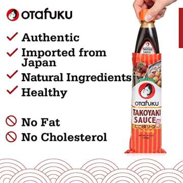 Otafuku Takoyaki Sauce from Japan - Delicious Original Japanese Flavor for Takoyaki Balls (10.6 Ounces)