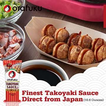 Otafuku Takoyaki Sauce from Japan - Delicious Original Japanese Flavor for Takoyaki Balls (10.6 Ounces)