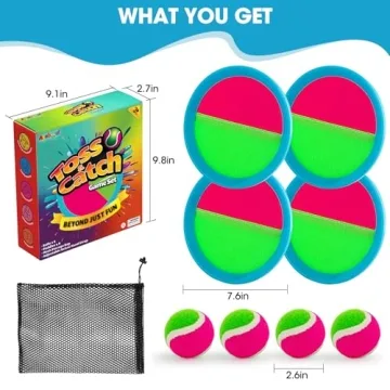 Ayeboovi Toss and Catch Ball Set for Family Fun Outdoors