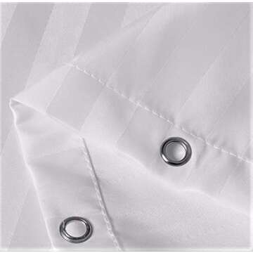 S·Lattye Extra Long Washable Shower Curtain Liner Bathroom Waterproof Fabric Cloth Polyester (Best ...