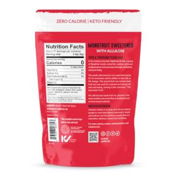 Lakanto Classic Monk Fruit Sweetener With Allulose, White Sugar Substitute From Monk Fruit Extract f...