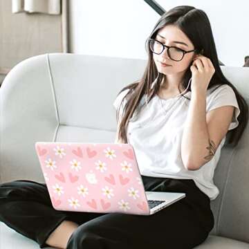 Seorsok Compatible MacBook Air 13 Inch Case - Stylish & Protective Hard Shell for 2018-2022 Models