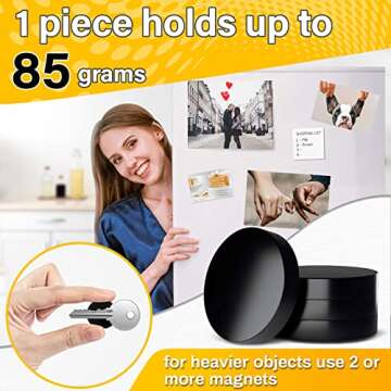 Sukh 120PCS Round Adhesive Magnets for Easy Organization